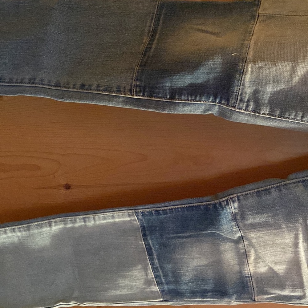 American Eagle Mended Blues Skinny Jeans size 4 - Picture 3 of 5